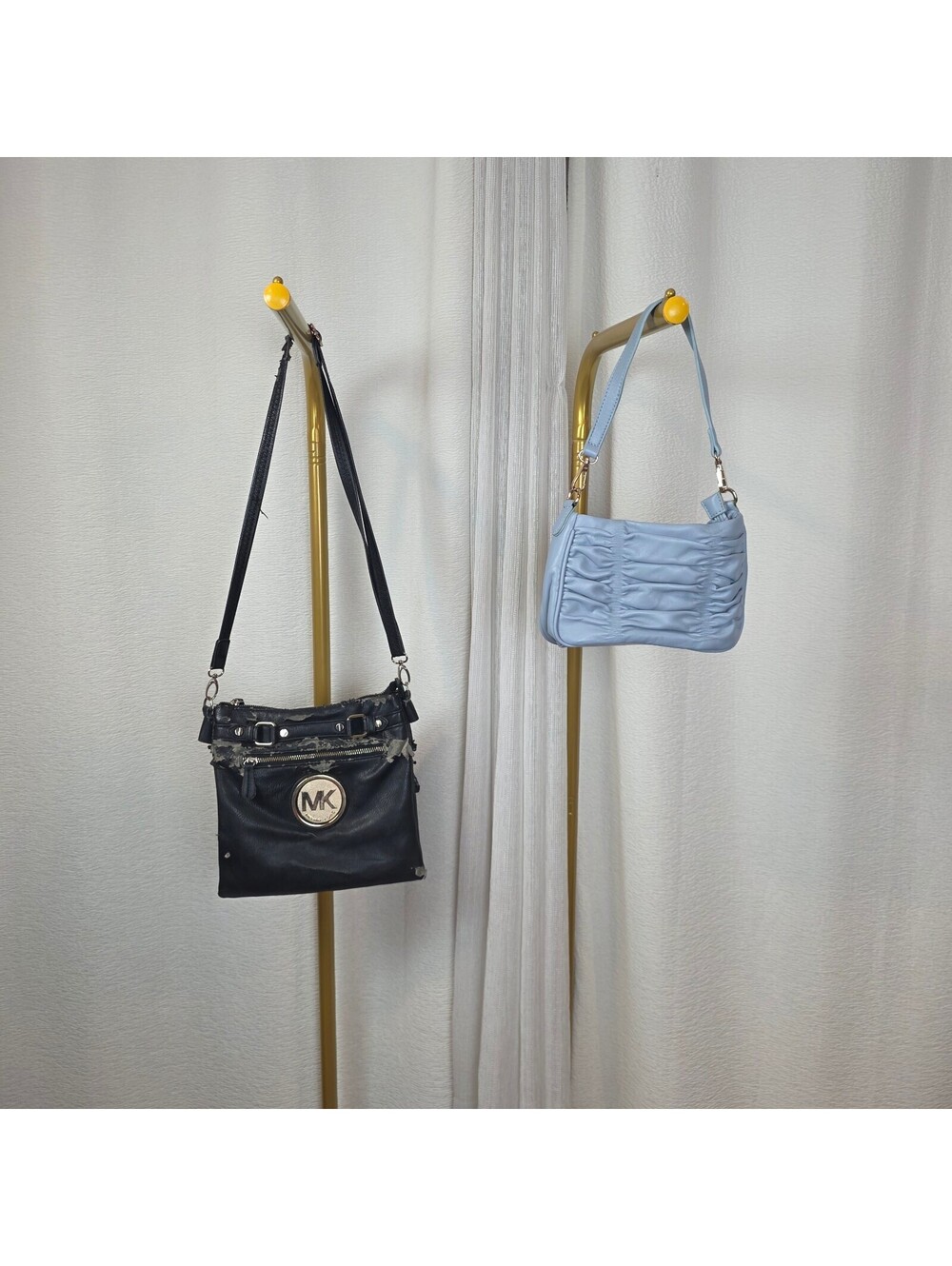 Urban Expressions Sky Blue Vegan Leather Crossbody bag + Free Grunge bag